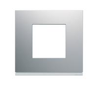 Hager Plaque Gallery WXP0102 - 1 poste - plastique peint titane aluminium