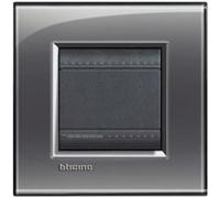 Plaque 2 Modules Bticino Living Light Brouillard Carré G