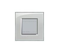 Plaque 2 Modules Bticino Living Light Gris Carré