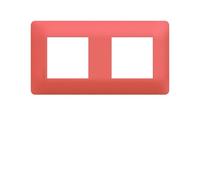 Plaque 2 postes essensya Coral - HAGER WE552