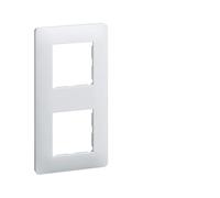 Hager Plaque Essensya WE402 2 postes entraxe 71 mm Blanc 151 x 80 mm Intérieur