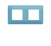 Plaque 2 postes essensya Riviera - HAGER WE532