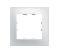 plaque 2 postes horizontal 71mm hager kallysta pop blanc névé
