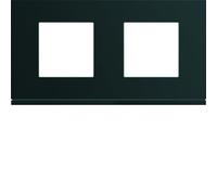 plaque - 2 postes - horizontale - 71 mm - night - hager gallery wxp0212
