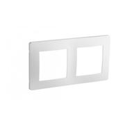 Plaque 2 postes - horizontale ou verticale - blanc - boîte de 10 - Caly DEBFLEX