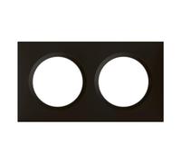 plaque - 2 postes - noir - effet velours - legrand dooxie 600892