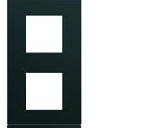 plaque - 2 postes - verticale - 71 mm - night - hager gallery wxp0242