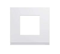 Hager Plaque Gallery WXP0042 – 2 postes verticale 71 mm pure