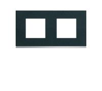 Plaque 2P H71 dark rock - APPAREILLAGE MURAL GALLERY HAGER WXP4412