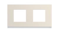 Plaque 2P H71 dune - APPAREILLAGE MURAL GALLERY HAGER WXP0312