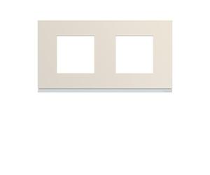 Plaque 2P H71 dune - APPAREILLAGE MURAL GALLERY HAGER WXP0312