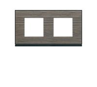 Plaque 2P H71 pecan - APPAREILLAGE MURAL GALLERY HAGER WXP2412