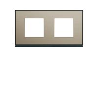 Plaque 2P H71 placage bronze - APPAREILLAGE MURAL GALLERY HAGER WXP2212