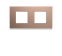 Plaque 2P H71 rosé - APPAREILLAGE MURAL GALLERY HAGER WXP0512