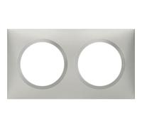 Plaque 2P - LEGRAND - Dooxie - Aluminium - 2 postes - Finition mat