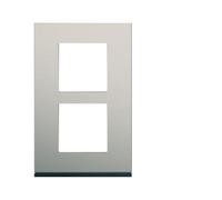 Plaque 2P V57 antique alu - APPAREILLAGE MURAL GALLERY HAGER WXP4522