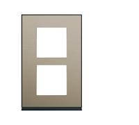 Plaque 2P V57 placage bronze - APPAREILLAGE MURAL GALLERY HAGER WXP2222