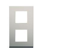 Plaque 2P V71 antique alu - APPAREILLAGE MURAL GALLERY HAGER WXP4542