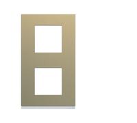 Plaque 2P V71 champagne - APPAREILLAGE MURAL GALLERY HAGER WXP0442