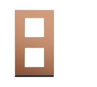 Plaque 2P V71 copper alu - APPAREILLAGE MURAL GALLERY HAGER WXP4642