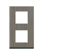 Plaque 2P V71 grey wood - APPAREILLAGE MURAL GALLERY HAGER WXP4842