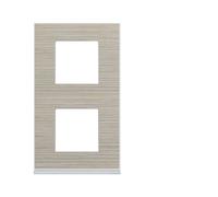 Plaque 2P V71 latté - APPAREILLAGE MURAL GALLERY HAGER WXP2542