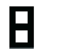 Plaque 2P V71 midnight glass - APPAREILLAGE MURAL GALLERY HAGER WXP4142