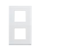 Plaque 2P V71 moon glass - APPAREILLAGE MURAL GALLERY HAGER WXP4042