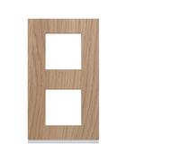 Plaque 2P V71 oak wood - APPAREILLAGE MURAL GALLERY HAGER WXP4742