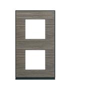 Plaque 2P V71 pecan - APPAREILLAGE MURAL GALLERY HAGER WXP2442