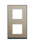 Plaque 2P V71 placage bronze - APPAREILLAGE MURAL GALLERY HAGER WXP2242