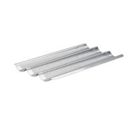 Plaque 3 baguettes inox perfore