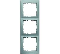 Hager Polo 4011334471400 Cadre carré 3 prises Aluminium 5310138994