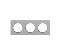 Schneider Electric Plaque de finition Odace Touch Aluminium 3 postes