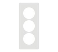 Plaque 3 postes entraxe spécifique 57mm - Blanc craie - SCHNEIDER - S920816