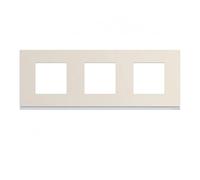 plaque - 3 postes - horizontale - 71 mm - dune - hager gallery wxp0313
