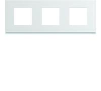 Hager Plaque plastique 3 postes Gallery WXP0013 H71 horizontale Pure