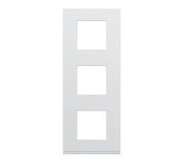 plaque - 3 postes - verticale - 57 mm - pure - hager gallery wxp0023