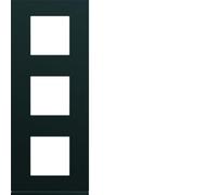 plaque - 3 postes - verticale - 71 mm - night - hager gallery wxp0243
