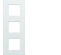 Hager Plaque Gallery WXP0043 – 3 postes verticale 71 mm Pure