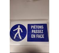 Plaque 330x200 'Piétons passez en face' VINMER - 387011