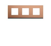 Plaque 3P H71 copper alu - APPAREILLAGE MURAL GALLERY HAGER WXP4613