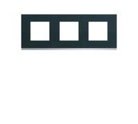 Plaque 3P H71 dark rock - APPAREILLAGE MURAL GALLERY HAGER WXP4413