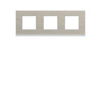 Plaque 3P H71 latté - APPAREILLAGE MURAL GALLERY HAGER WXP2513