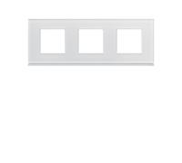 Plaque 3P H71 moon glass - APPAREILLAGE MURAL GALLERY HAGER WXP4013