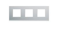 Plaque 3P H71 placage aluminiu - APPAREILLAGE MURAL GALLERY HAGER WXP2013