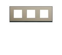 Plaque 3P H71 placage bronze - APPAREILLAGE MURAL GALLERY HAGER WXP2213