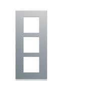 Plaque 3P V57 titane - APPAREILLAGE MURAL GALLERY HAGER WXP0123