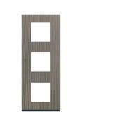Plaque 3P V71 grey wood - APPAREILLAGE MURAL GALLERY HAGER WXP4843