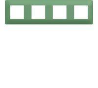 Plaque 4 postes essensya Botanic - HAGER WE544